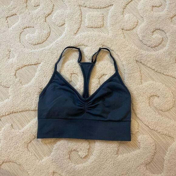 NUX Dark Slate Blue Thin Racerback Sports Bra - Picture 4 of 4